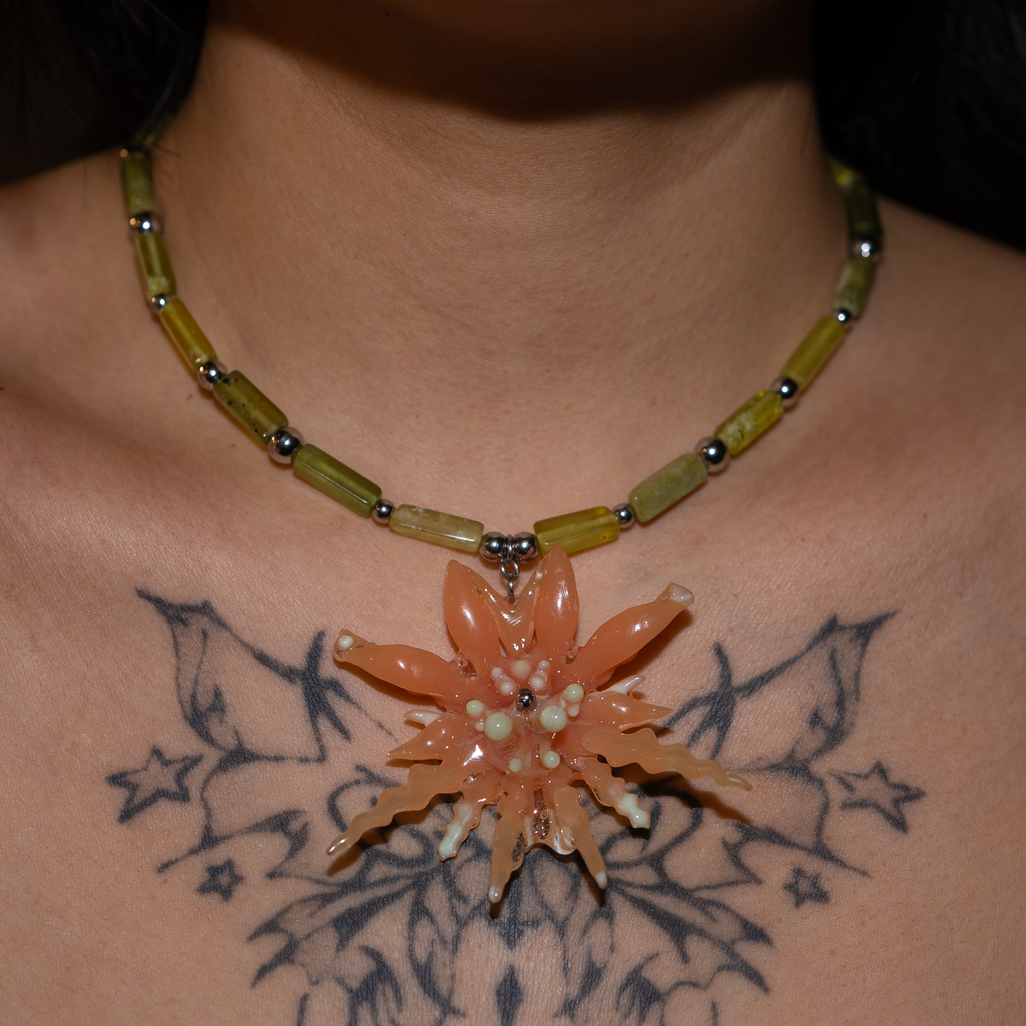 Hydra Lily Stone Necklace