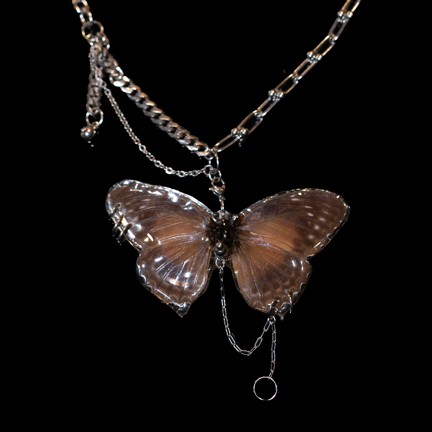 Burnt Umber Butterfly Necklace