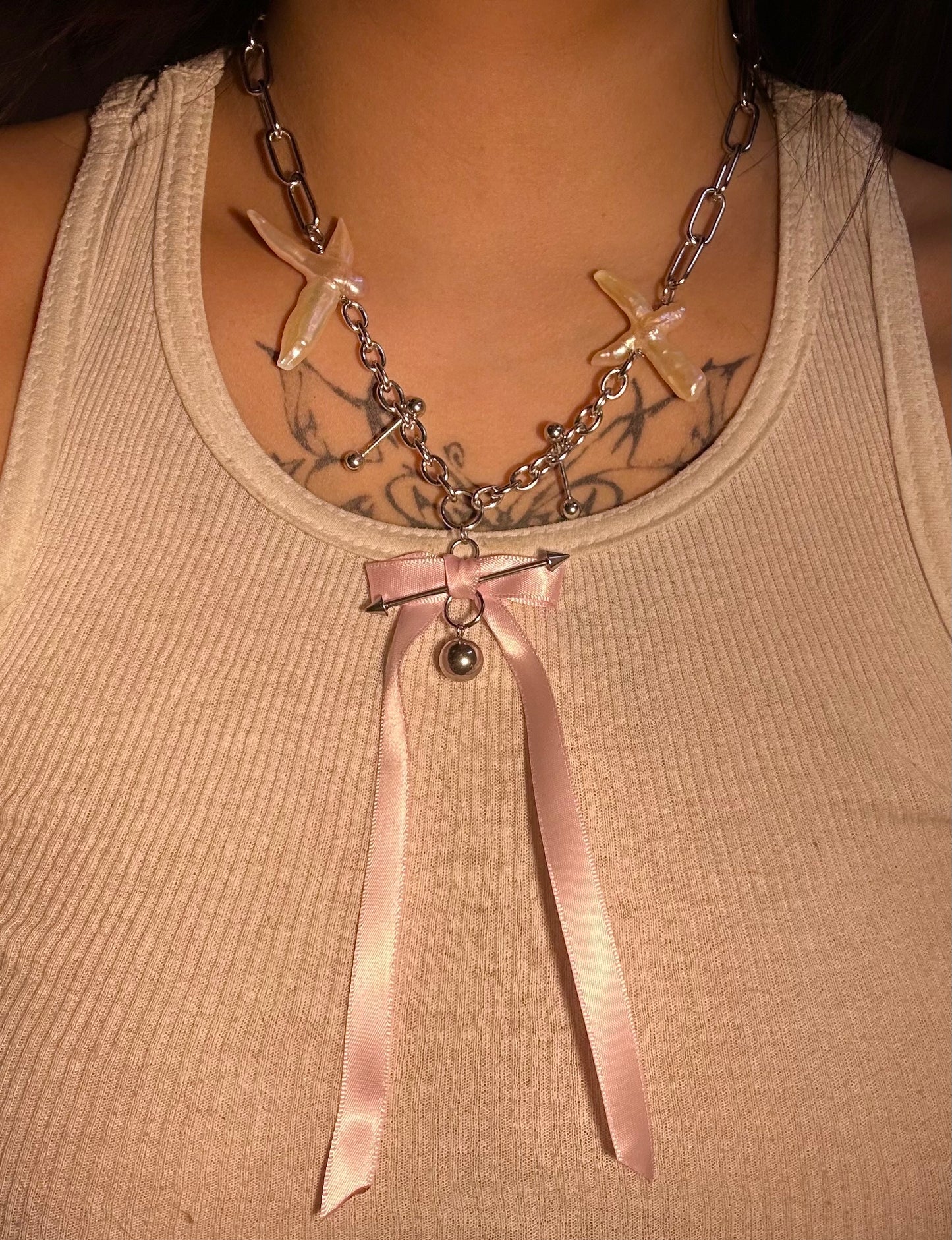 Punk Bow Necklace