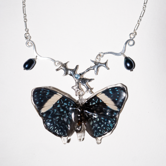 Indigo Mangrove Butterfly Necklace
