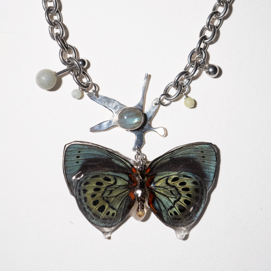 Labradorite Star Butterfly Necklace