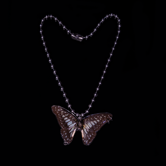 Ball Chain Butterfly Necklace