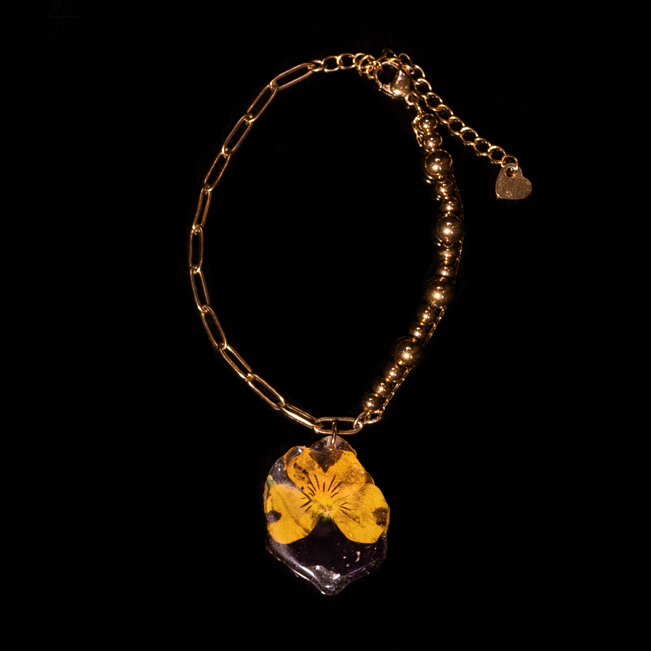 Golden Pansy Bracelet