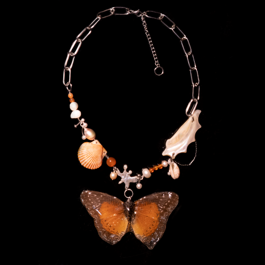 Orange Siren Butterfly Chain