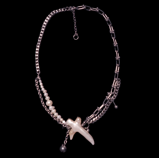 Cross Pearl Necklace