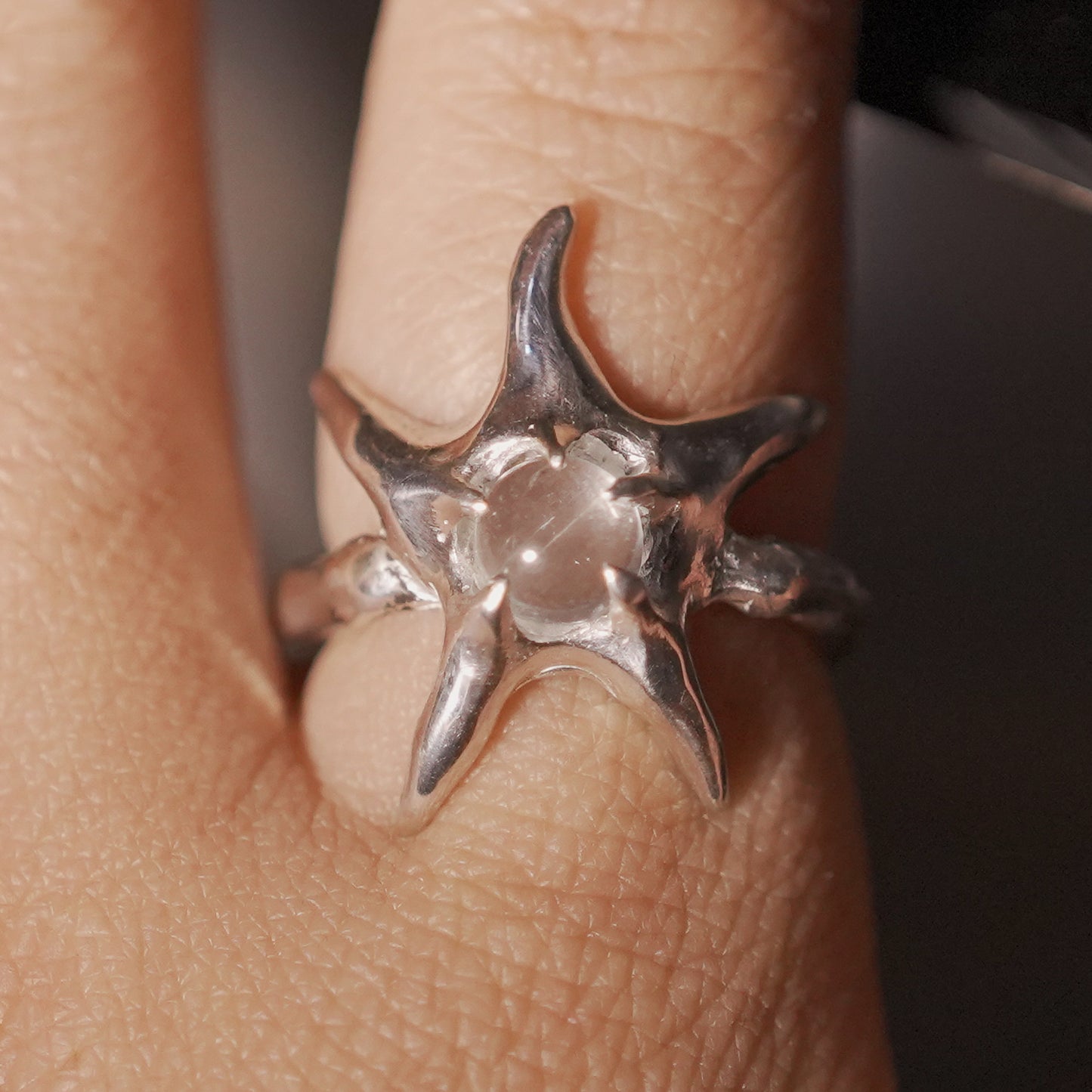 Aquamarine Star Ring