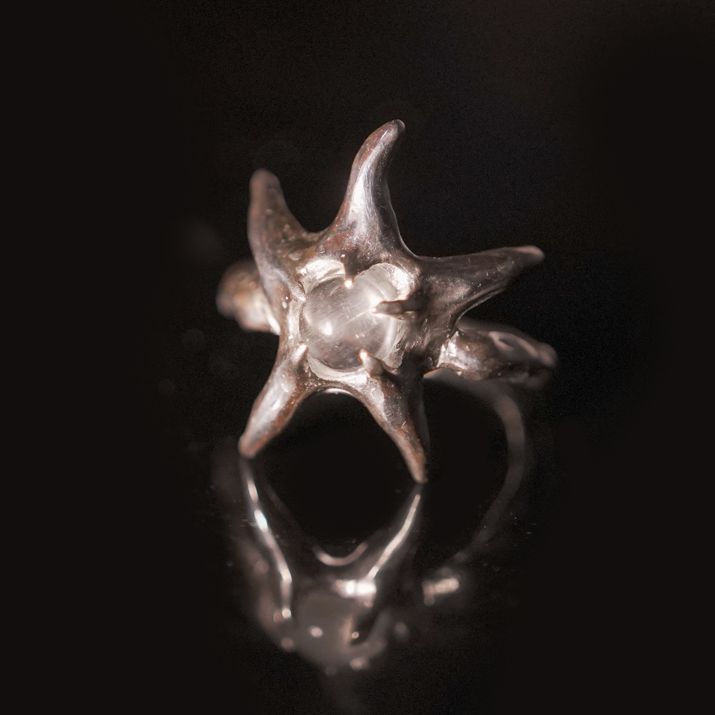 Aquamarine Star Ring