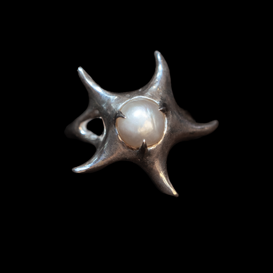 Pearl Star Ring sz 6.5