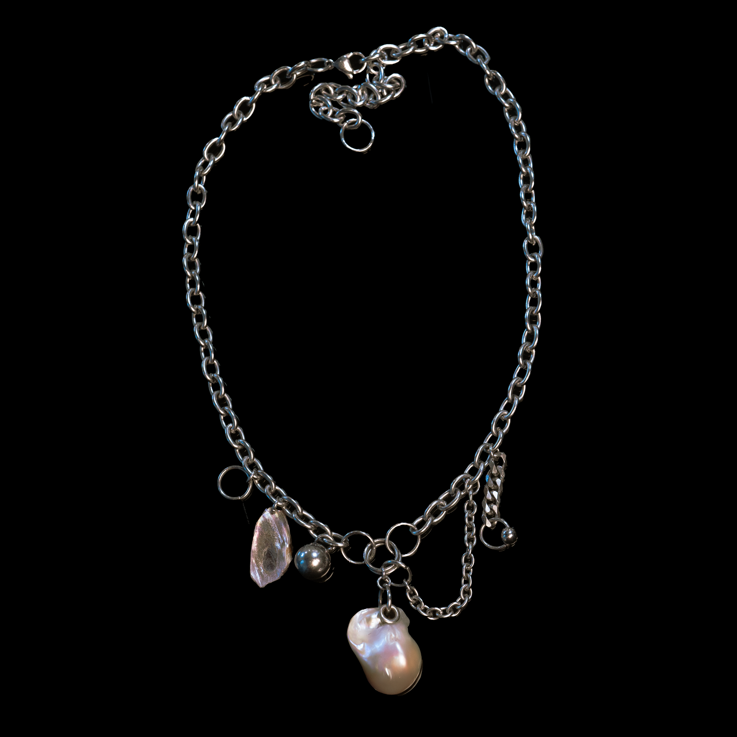 Fragment Pearl Drop Necklace
