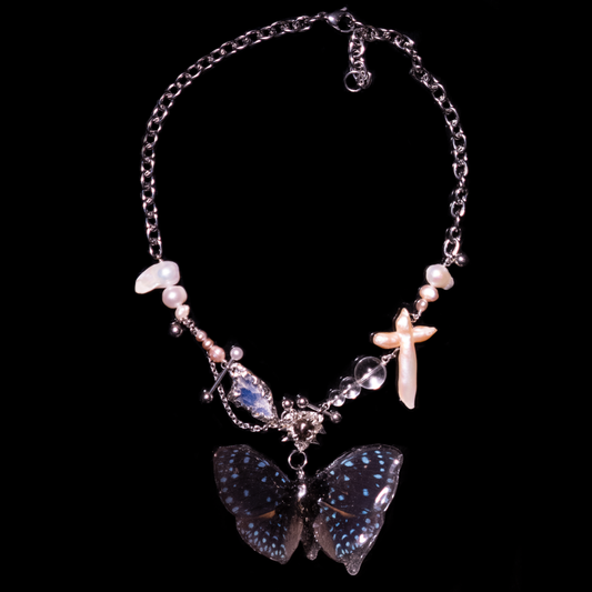 Blue Spotted Butterfly Chain