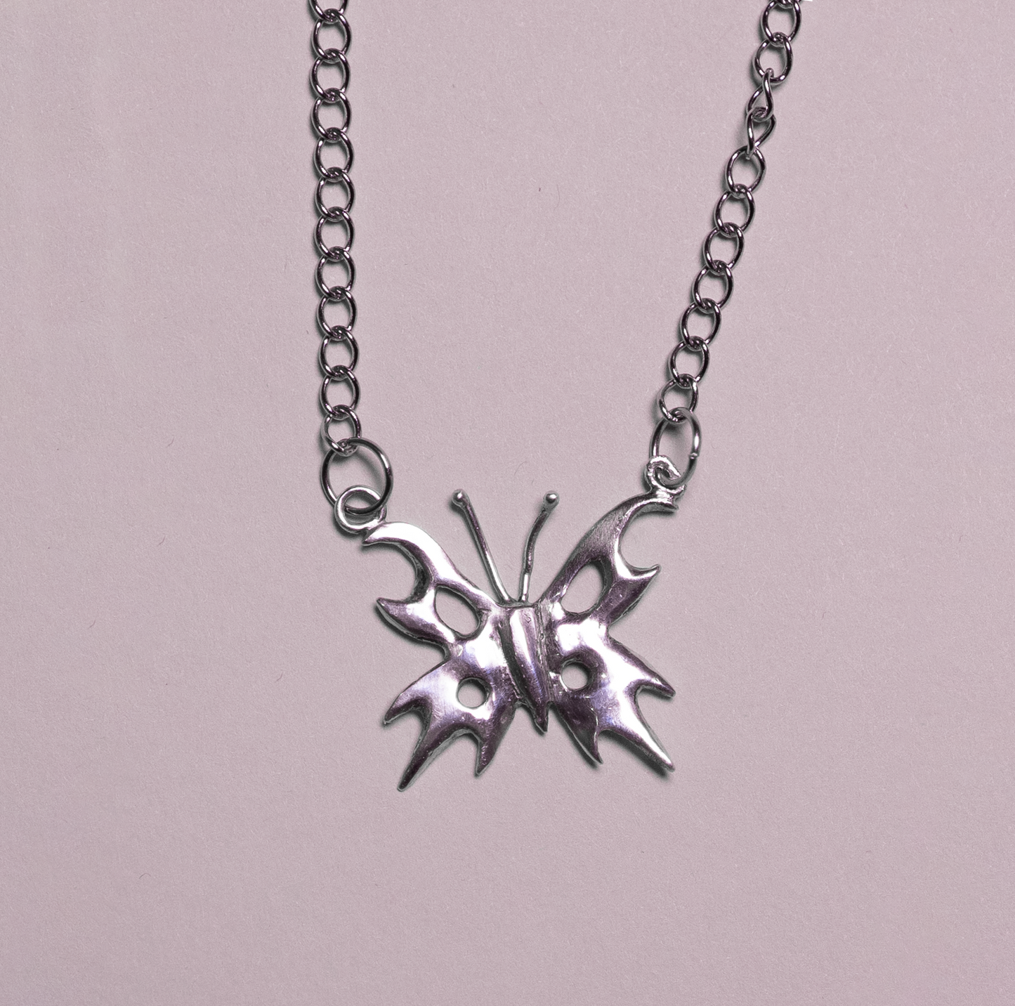 Chrome Papillon Necklace