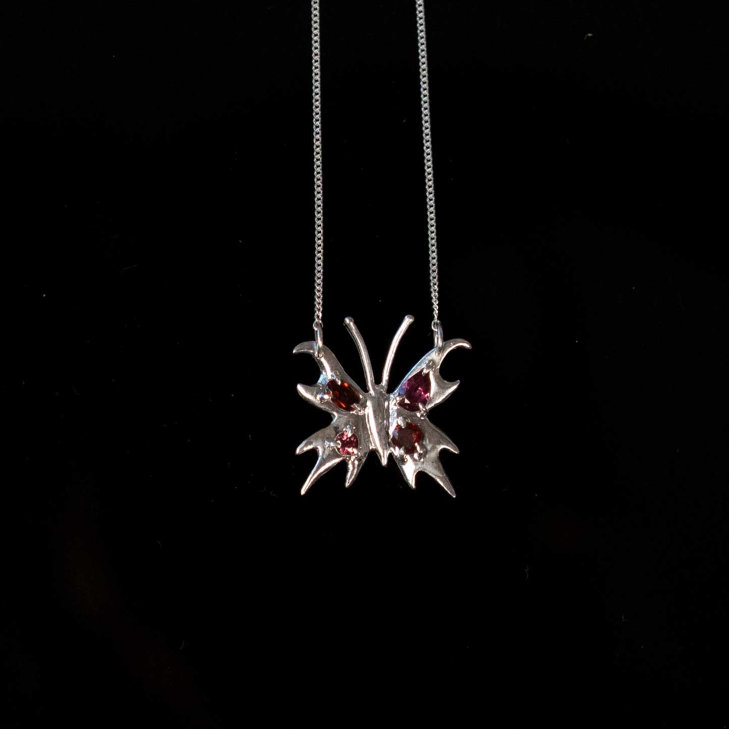 Chrome Papillon Star Necklace