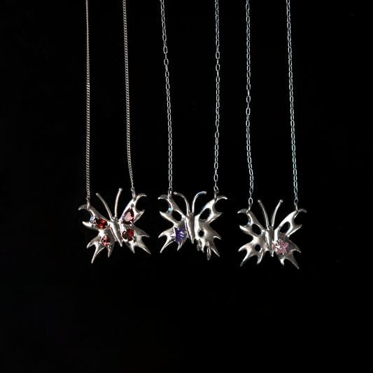 Chrome Papillon Star Necklace